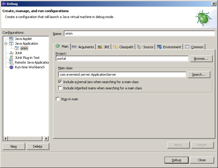 Configuration file: {Liferay}extservers	omcatconfserver.xml